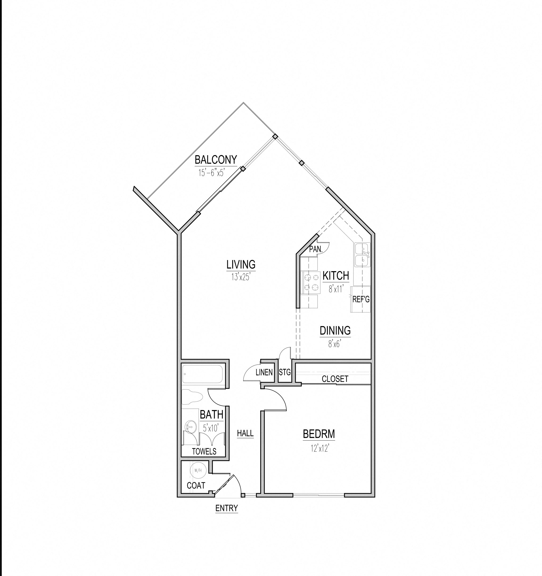 1Br 1Ba 790 sq ft Rolling Hills Apartments 1Br 1Ba 790 sq ft